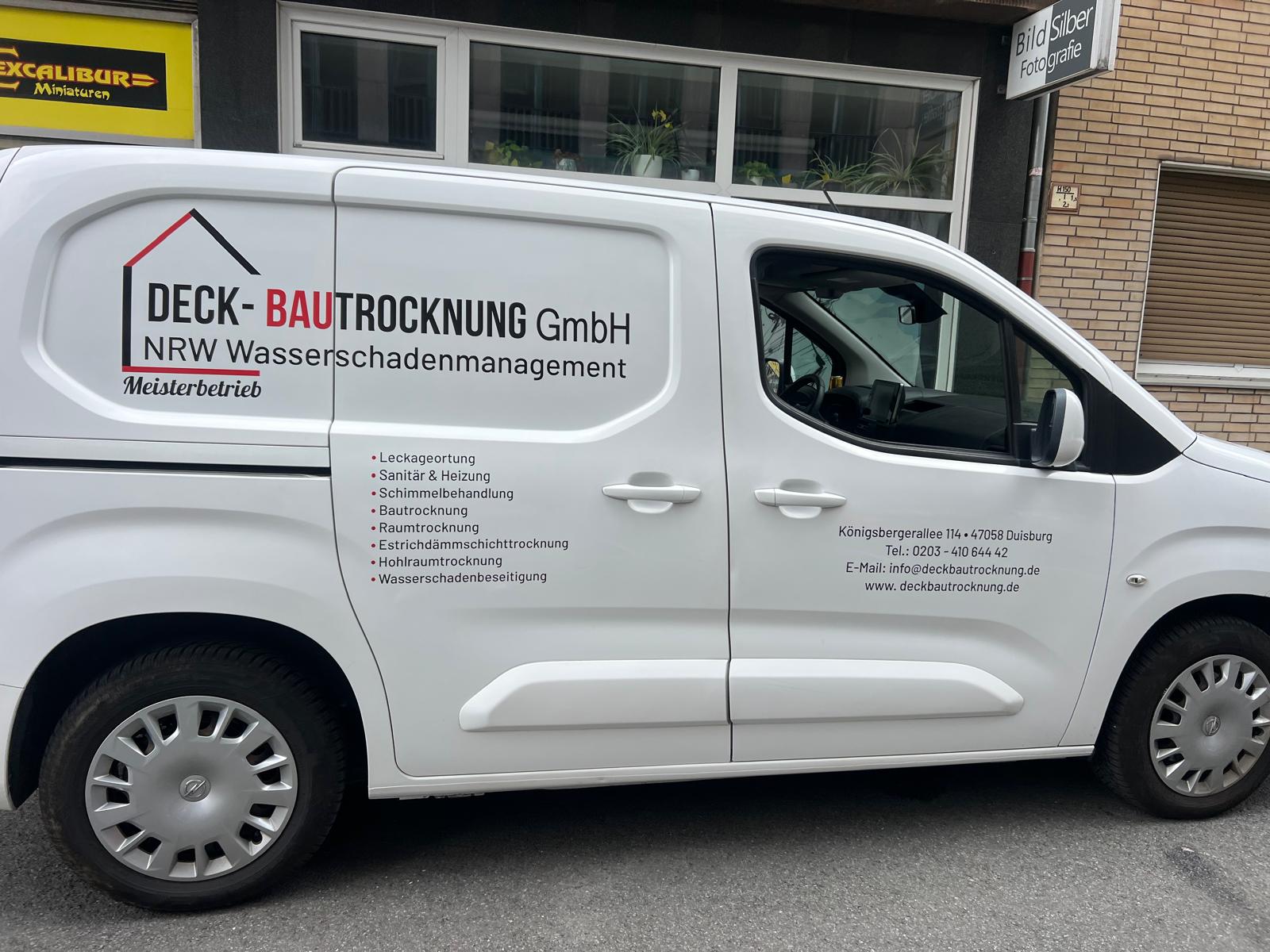 Deck-Bautrocknung GmbH – Seitenansicht Fahrzeugbeschriftung