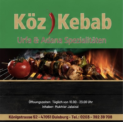 Köz Kebab – Urfa & Adana Spezialitäten – Umschlag